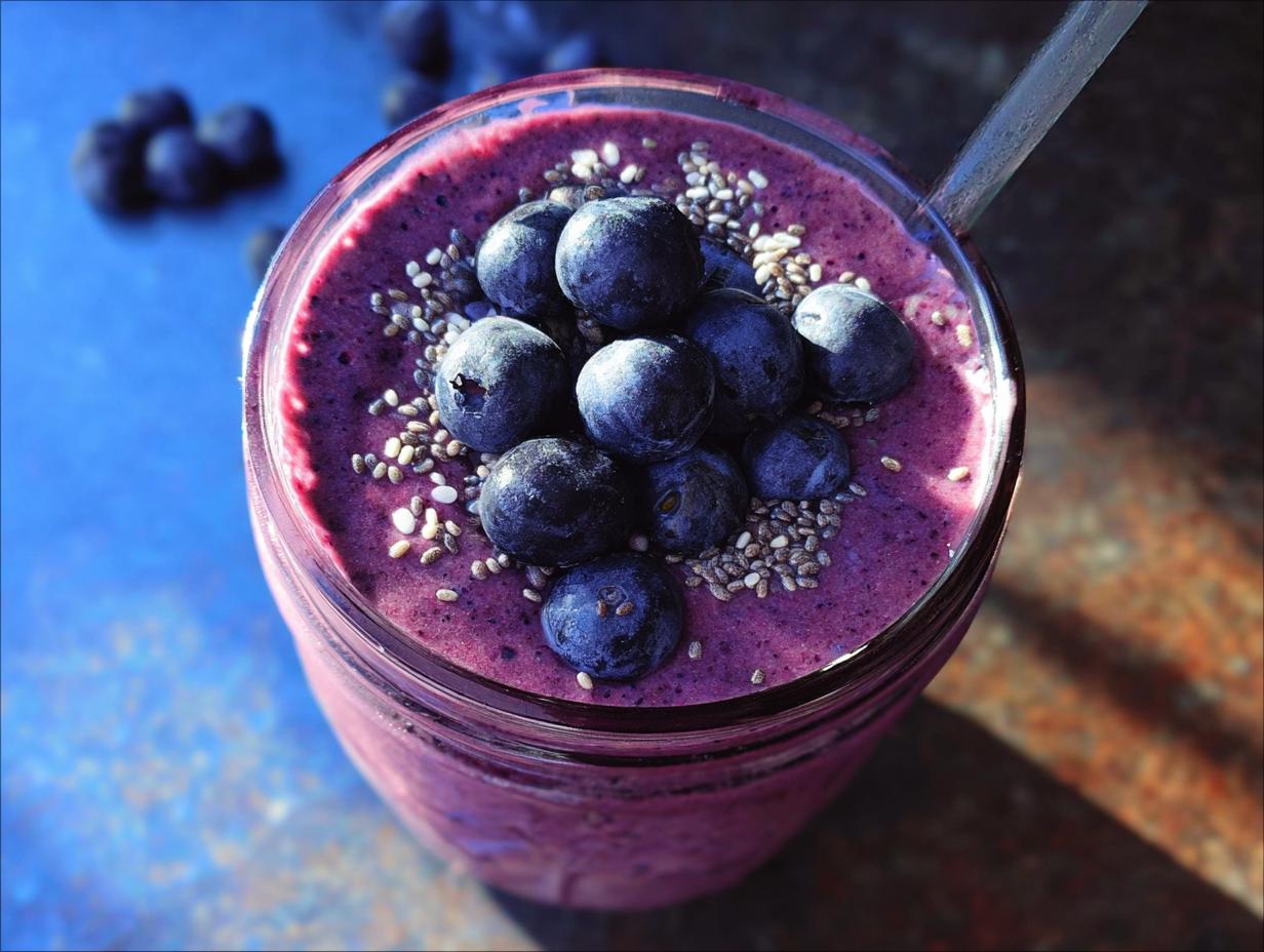 Amazing 1 Blueberry Oat Breakfast Smoothie Fuel