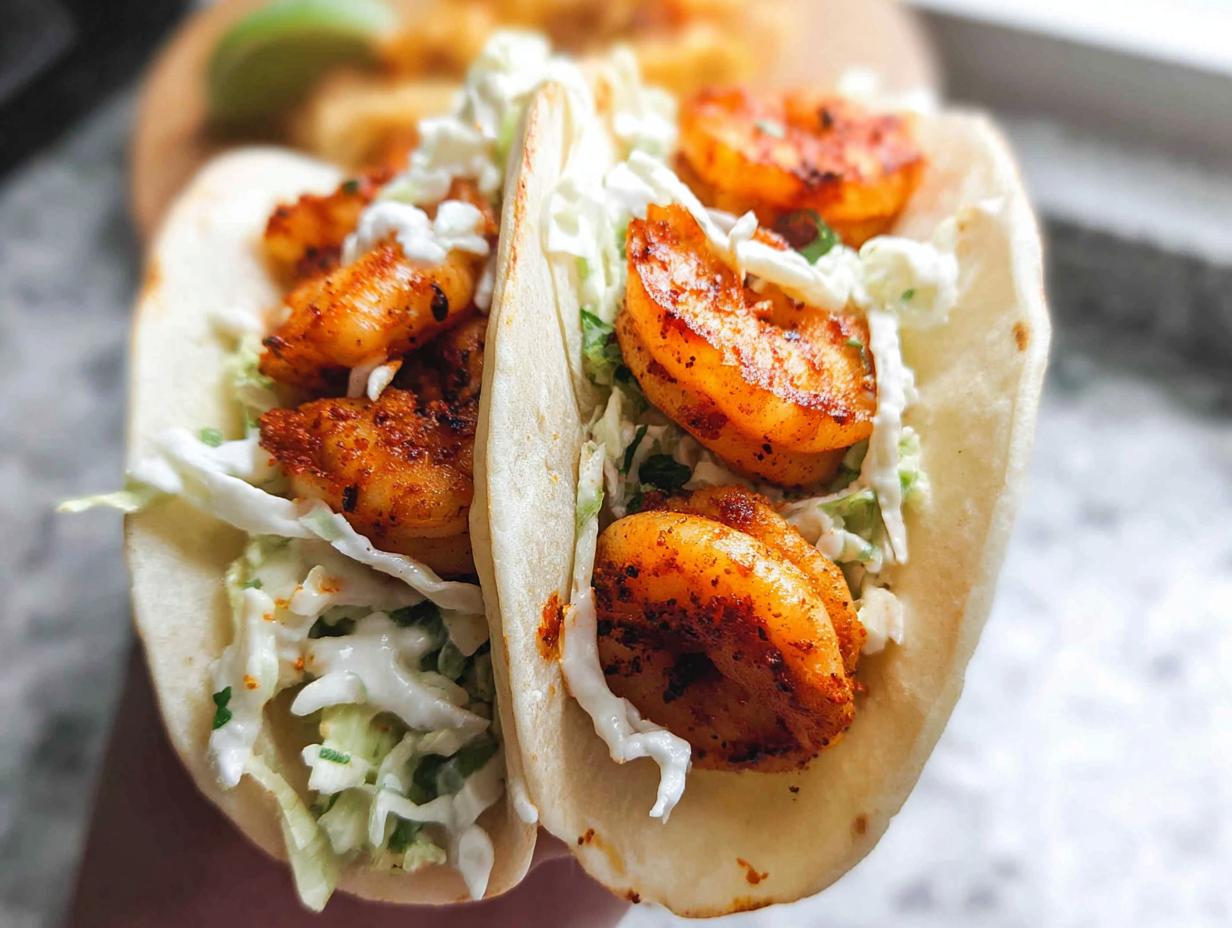 Amazing Cajun Shrimp Tacos With Slaw 30 Min