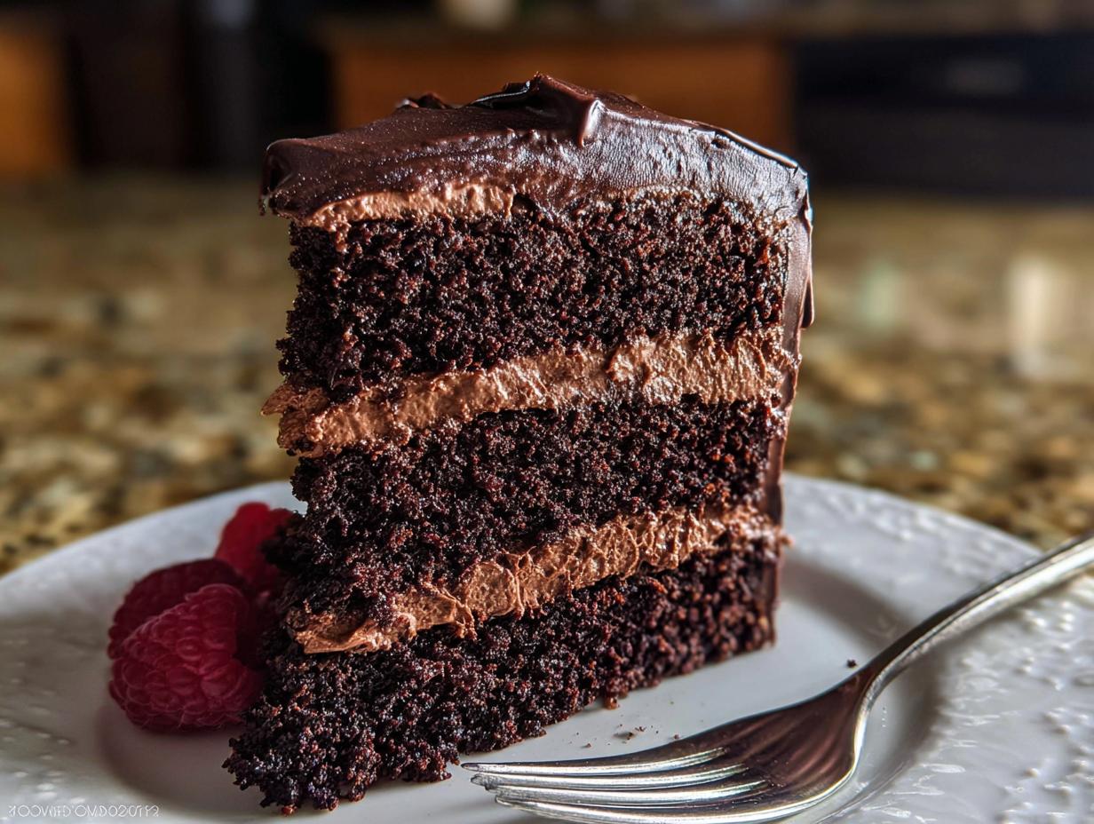 Stunning Chocolate Mousse Layer Cake in 4 Steps