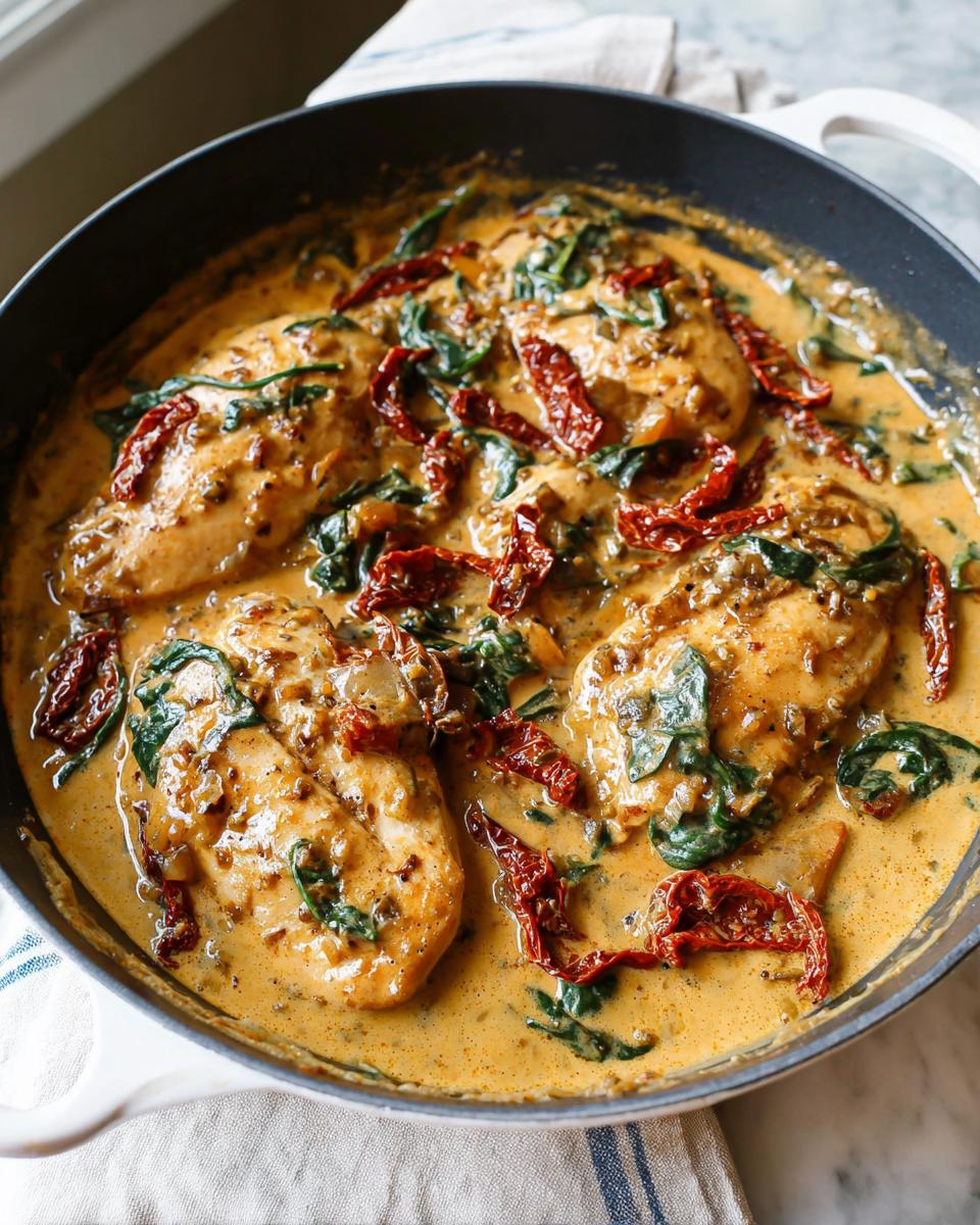 Amazing Creamy Tuscan Chicken (Skillet) Dinner