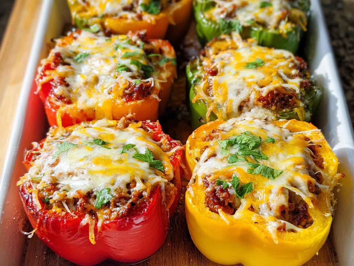 Amazing Ground Turkey Stuffed Peppers