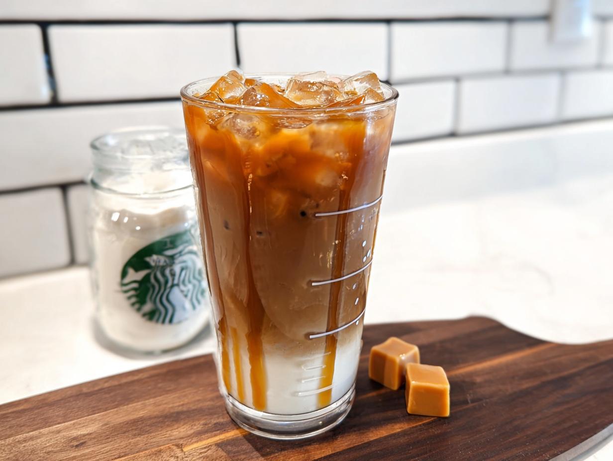 Café-Style Iced Caramel Macchiato (Copycat) 2 Secrets