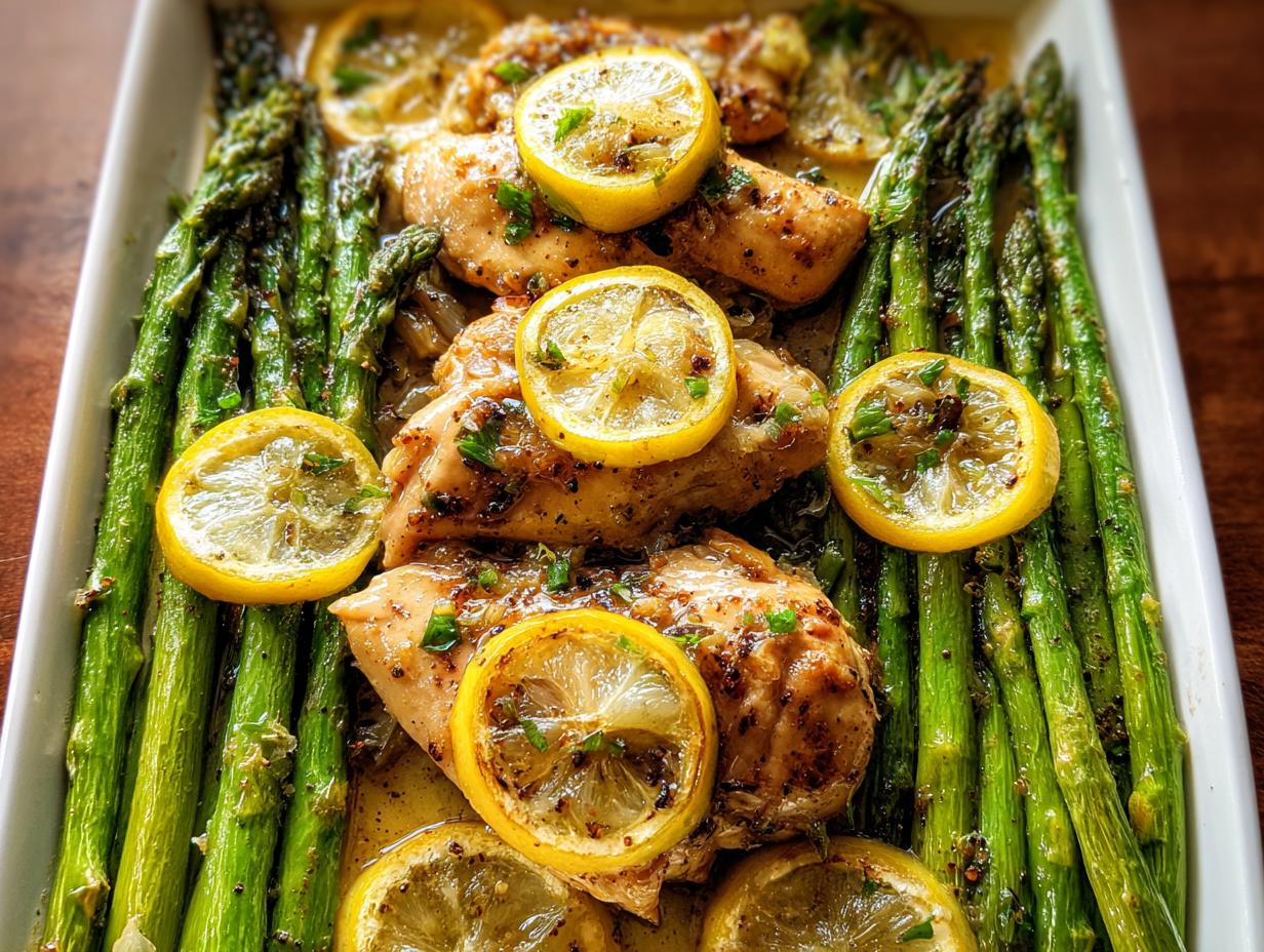 Amazing Lemon Butter Chicken With Asparagus