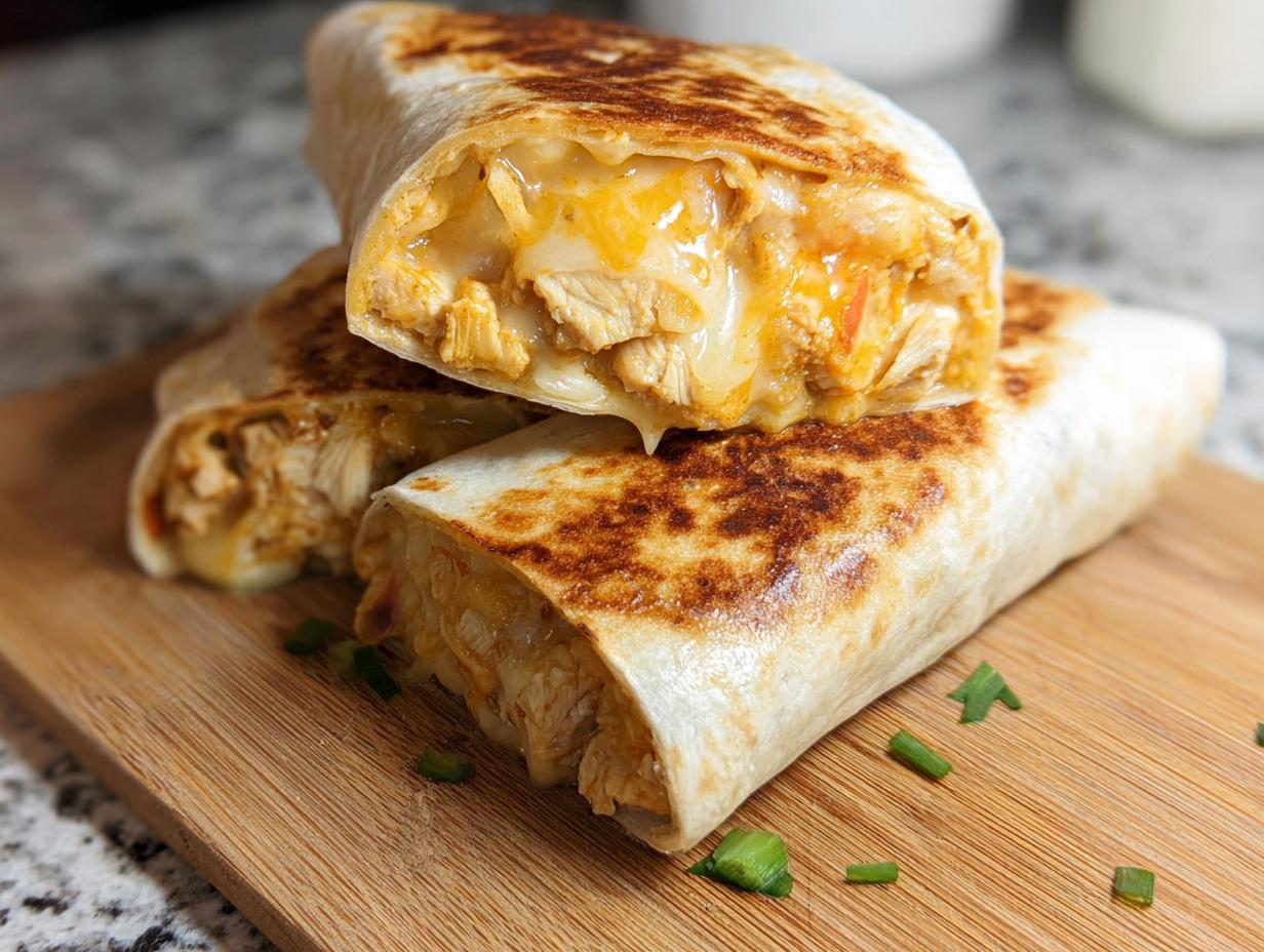 Devour Ooey-Gooey Cheesy Garlic Chicken Wraps