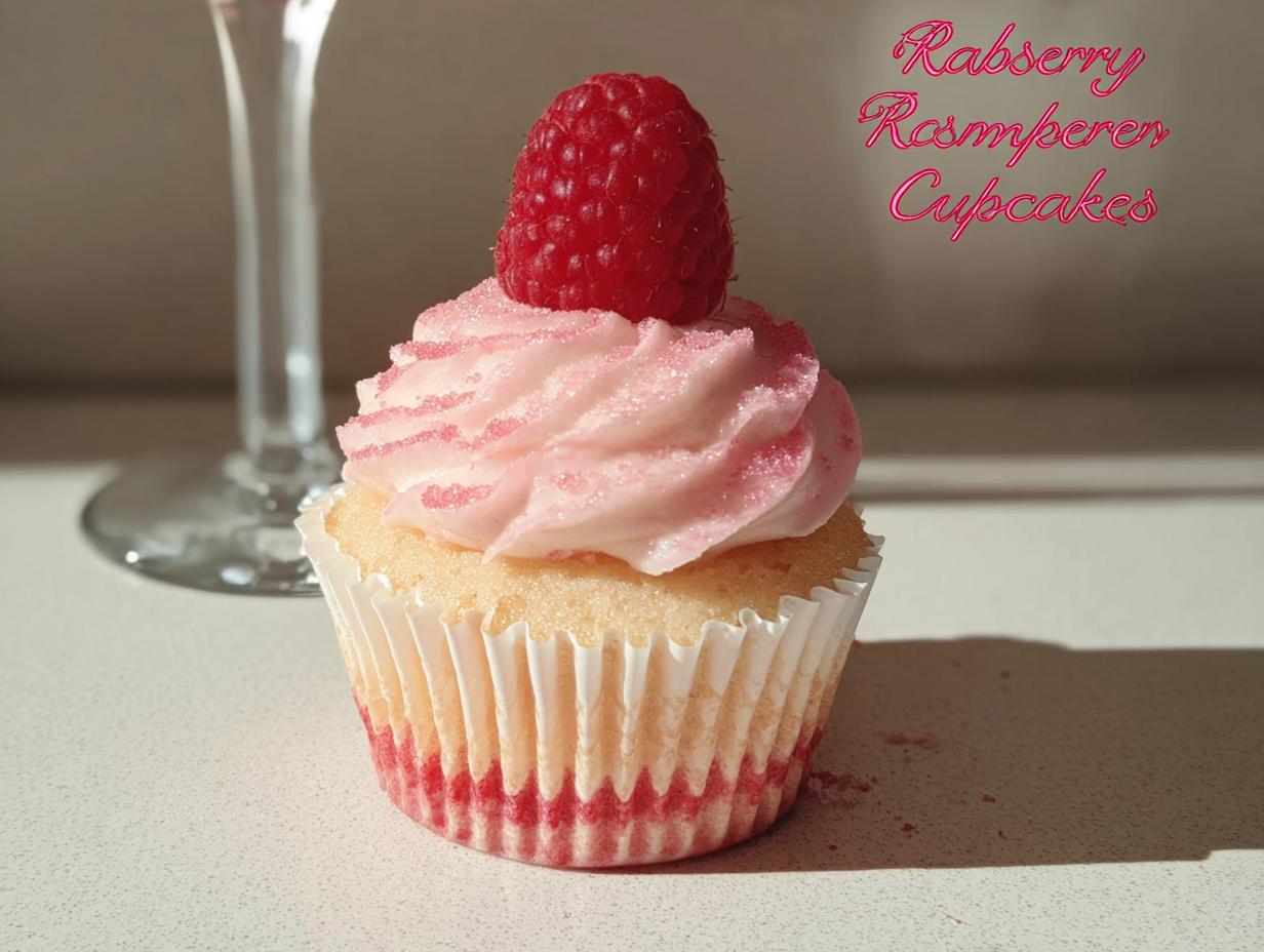 Divine 24 Raspberry Champagne Cupcakes