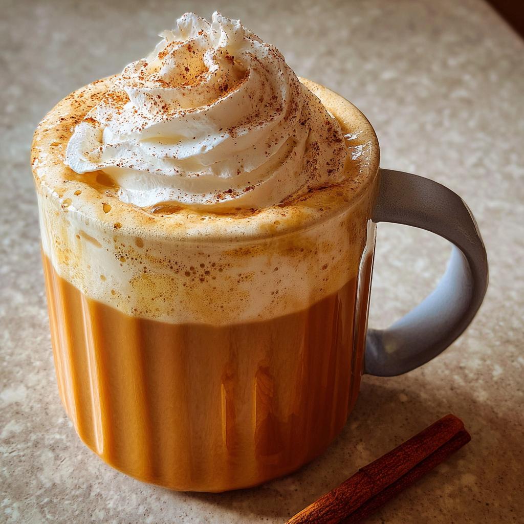 A close-up of a festive Thanksgiving drink in a mug, topped with whipped cream and cinnamon, perfect for restaurant-style Thanksgiving drinks at home.