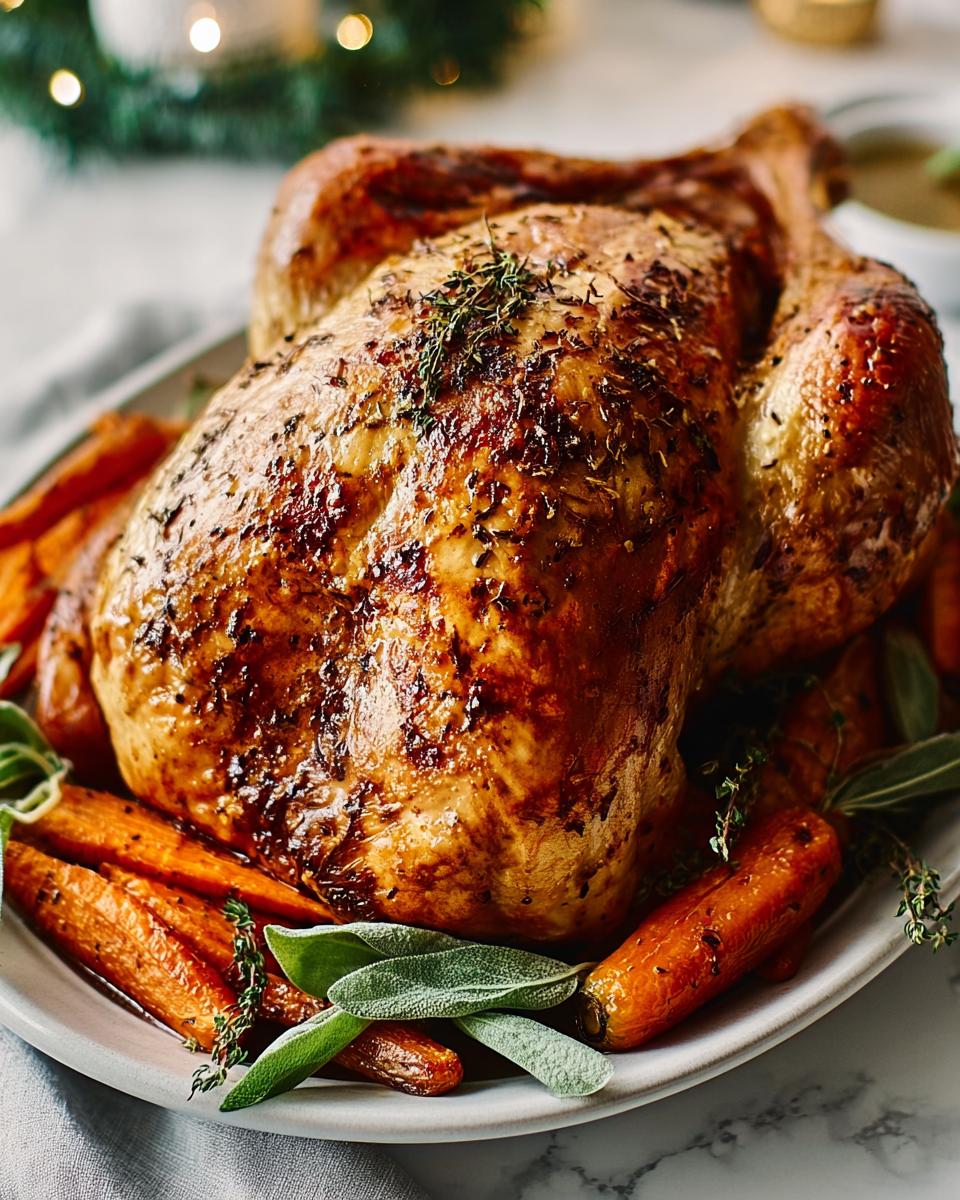 A perfectly roasted chicken, seasoned with herbs and served with roasted carrots, as part of the Ultimate Dinner Ideas Guide.