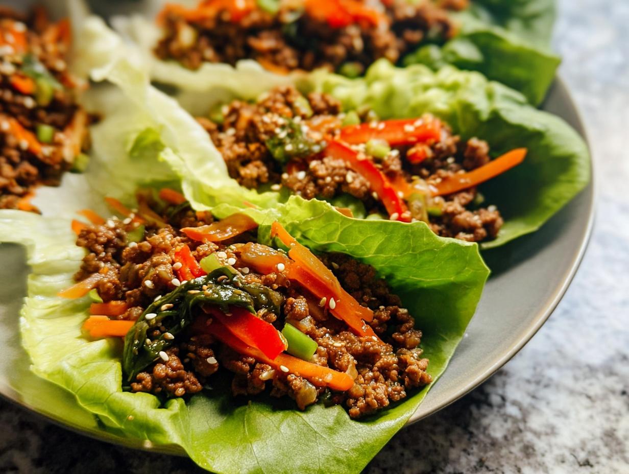 Amazing 25 Minute Asian Ground Beef Lettuce Wraps