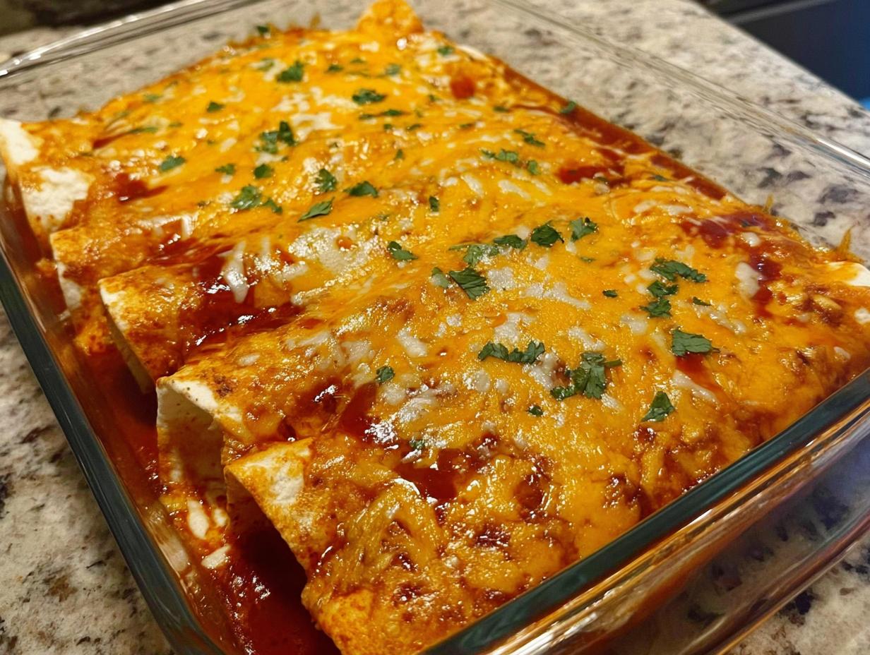 Amazing 6 Baked Cheesy Beef Enchiladas