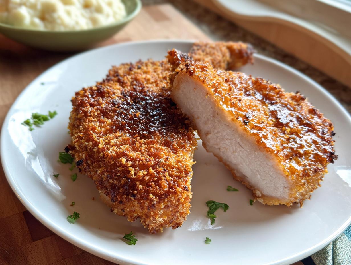 Amazing 6 Baked Panko Crusted Pork Chops