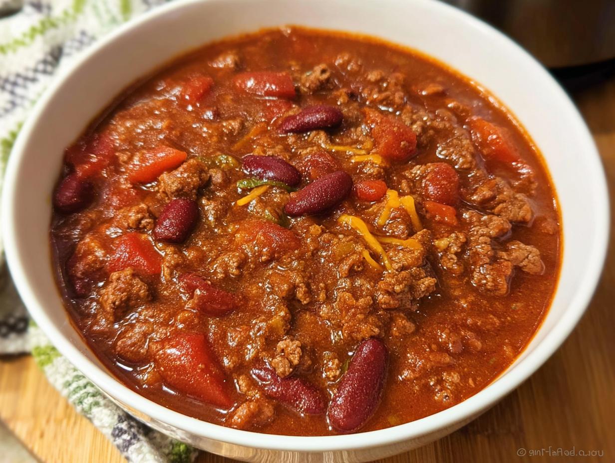 Amazing Classic Beef and Bean Chili in 1 Hour