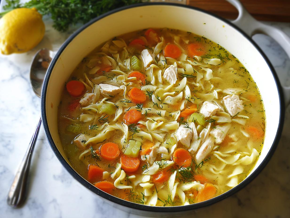 Amazing 60-Minute Classic Homestyle Chicken Noodle Soup