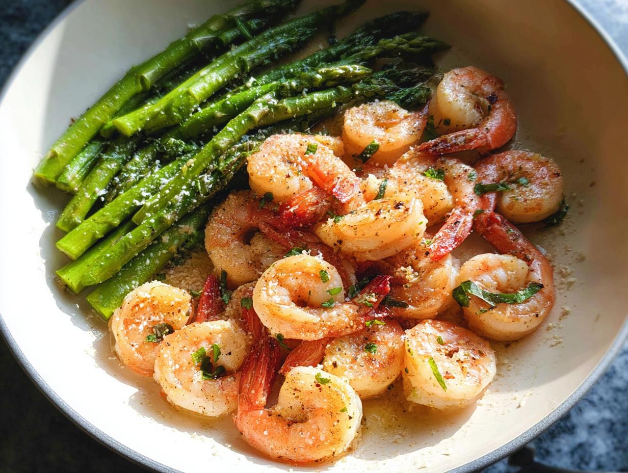 Amazing 20-Minute Garlic Shrimp and Asparagus Skillet