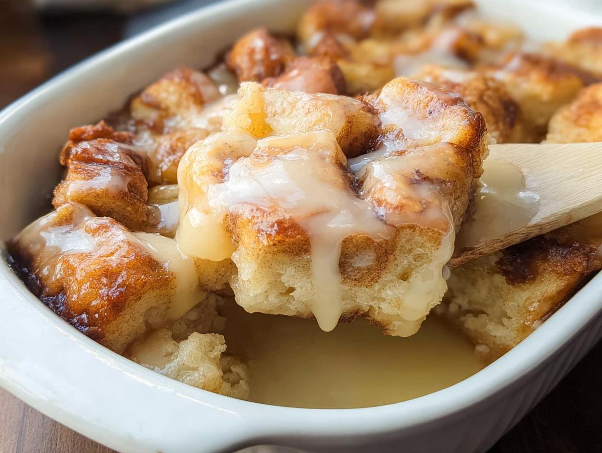 Gooey Cinnamon Roll Bread Pudding: 1 Victory