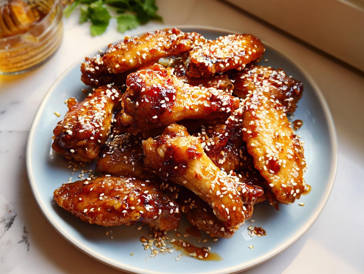Amazing 3-Step Honey Garlic Sticky Chicken Wings