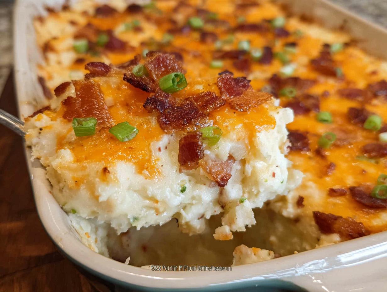 Amazing 6-Ingredient Loaded Baked Potato Casserole