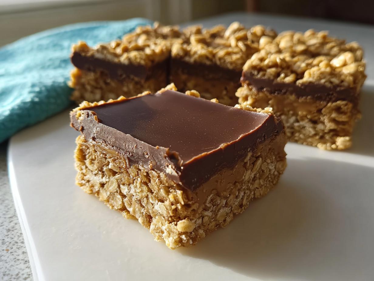 Amazing 32 No Bake Chocolate Peanut Butter Oat Bars