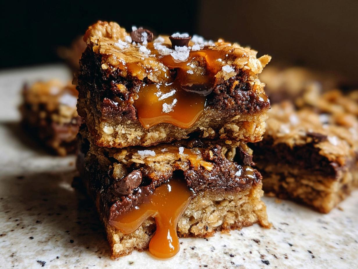 Amazing 16 Salted Caramel Chocolate Chip Cookie Bars