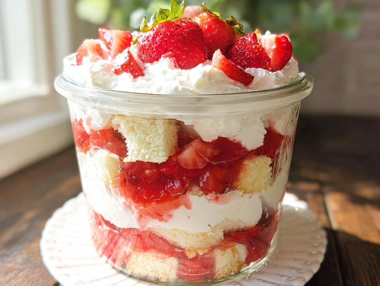 1 Amazing Strawberry Shortcake Trifle Jar