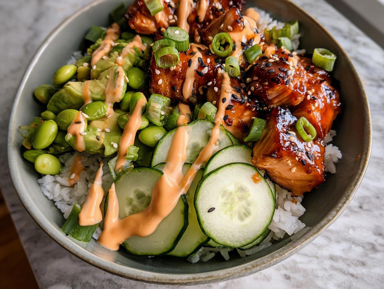 4 Amazing Teriyaki Glazed Salmon Rice Bowls