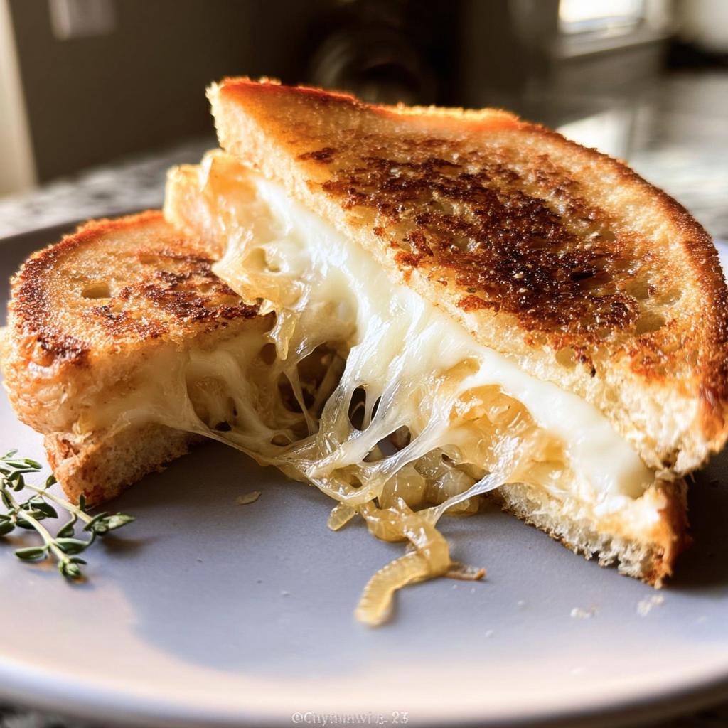 A mouthwatering grilled cheese sandwich with melted cheese oozing out, perfect for meal prep.