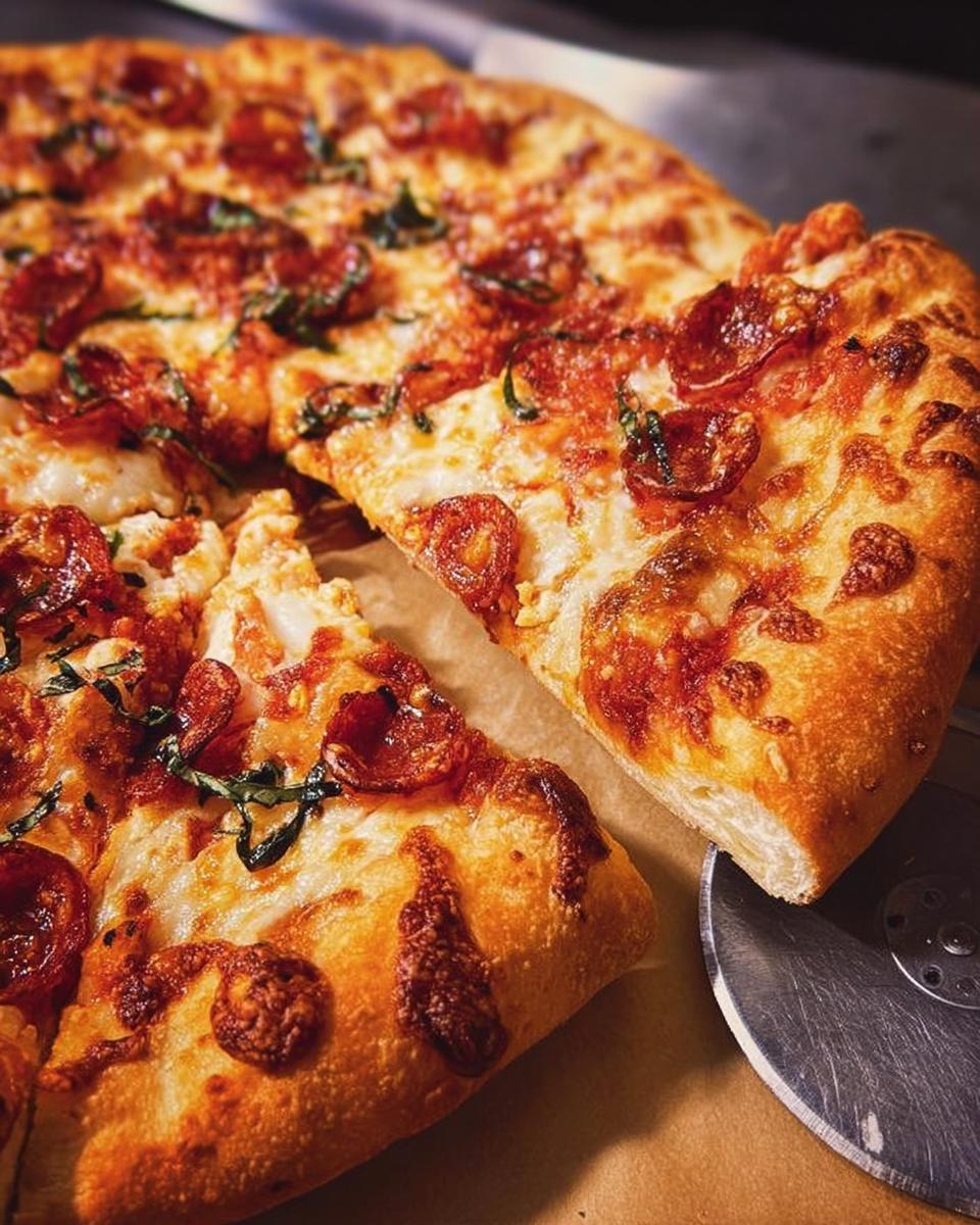 A delicious slice of pepperoni pizza with melted cheese and basil, part of a pizza night recipe idea.