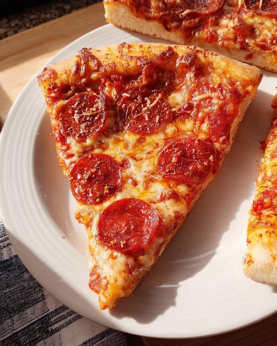 A delicious slice of pepperoni pizza, a perfect addition to your Pizza Night Recipes.