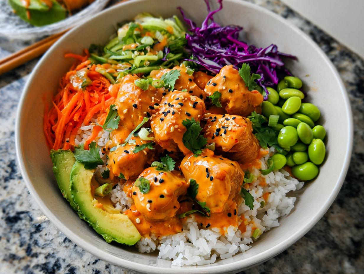 Amazing Bang Bang Salmon Bites Bowls in 1 Hour