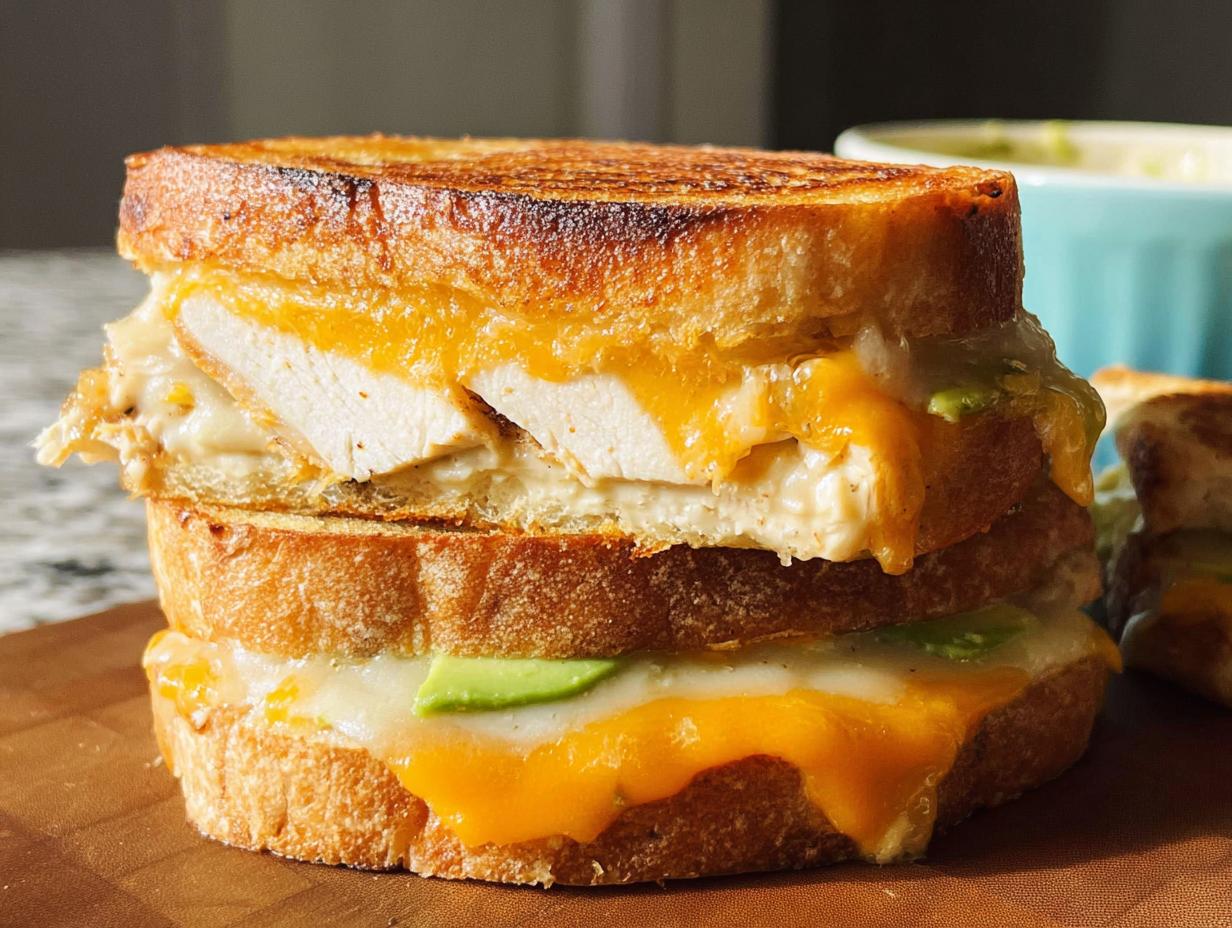 Melt into 1 Amazing CHICKEN AVOCADO MELT SANDWICH