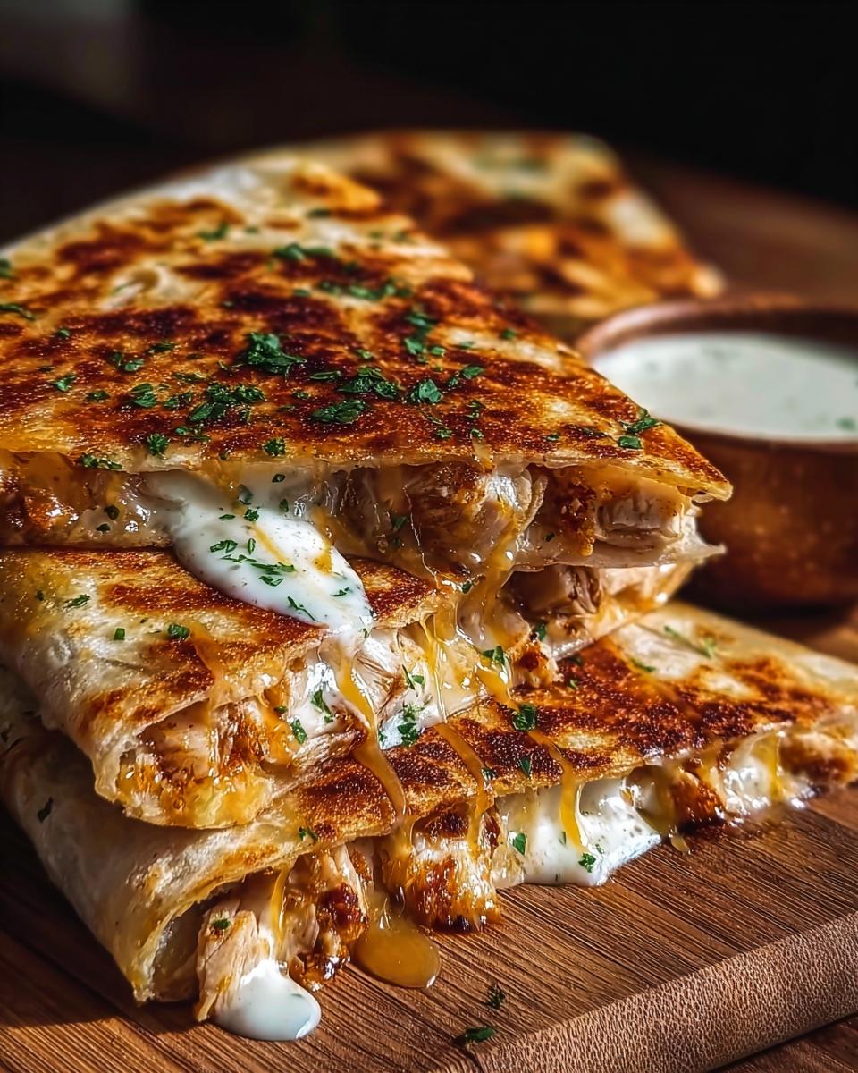 Cheesy Hot Honey Chicken Quesadillas with Spicy Jalapeño Cream Sauce - Other 1