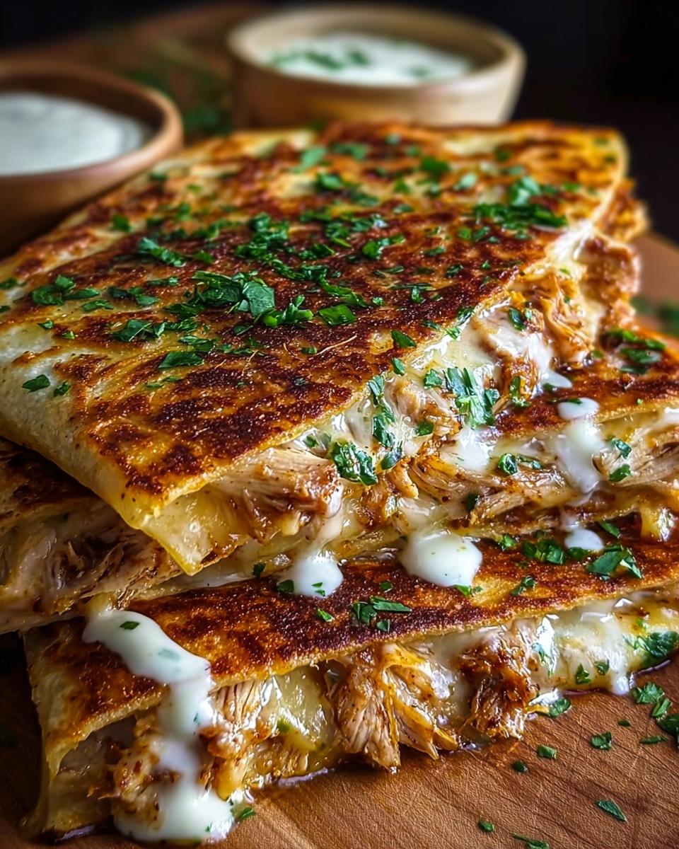 Cheesy Hot Honey Chicken Quesadillas with Spicy Jalapeño Cream Sauce - Other 2