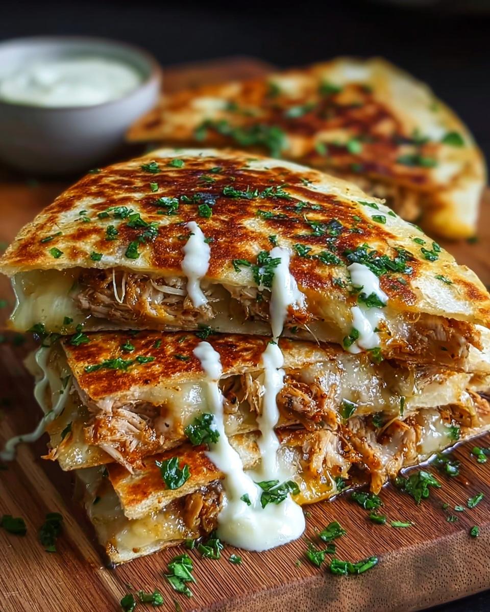 Cheesy Hot Honey Chicken Quesadillas with Spicy Jalapeño Cream Sauce - Other 3