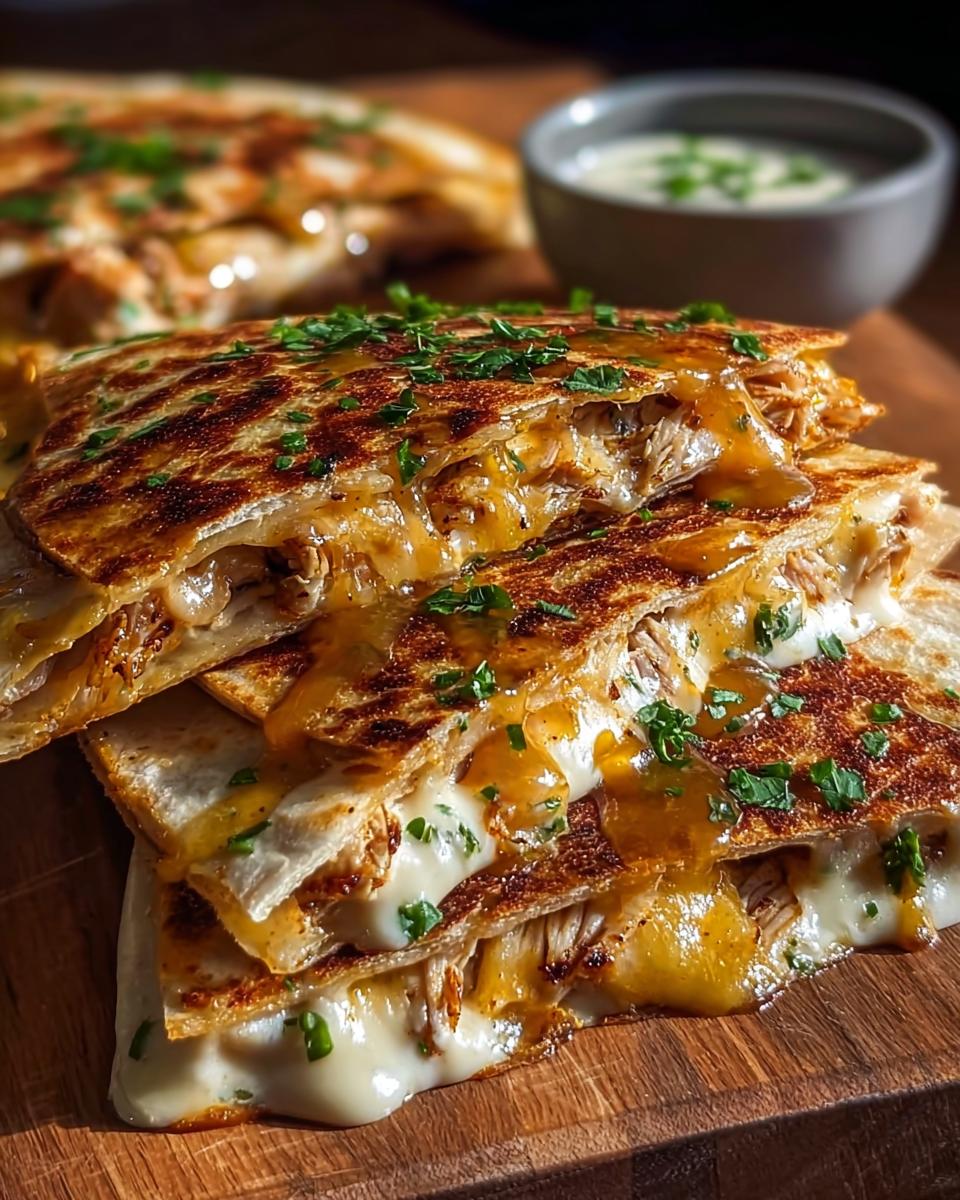 Cheesy Hot Honey Chicken Quesadillas with Spicy Jalapeño Cream Sauce - Other 4