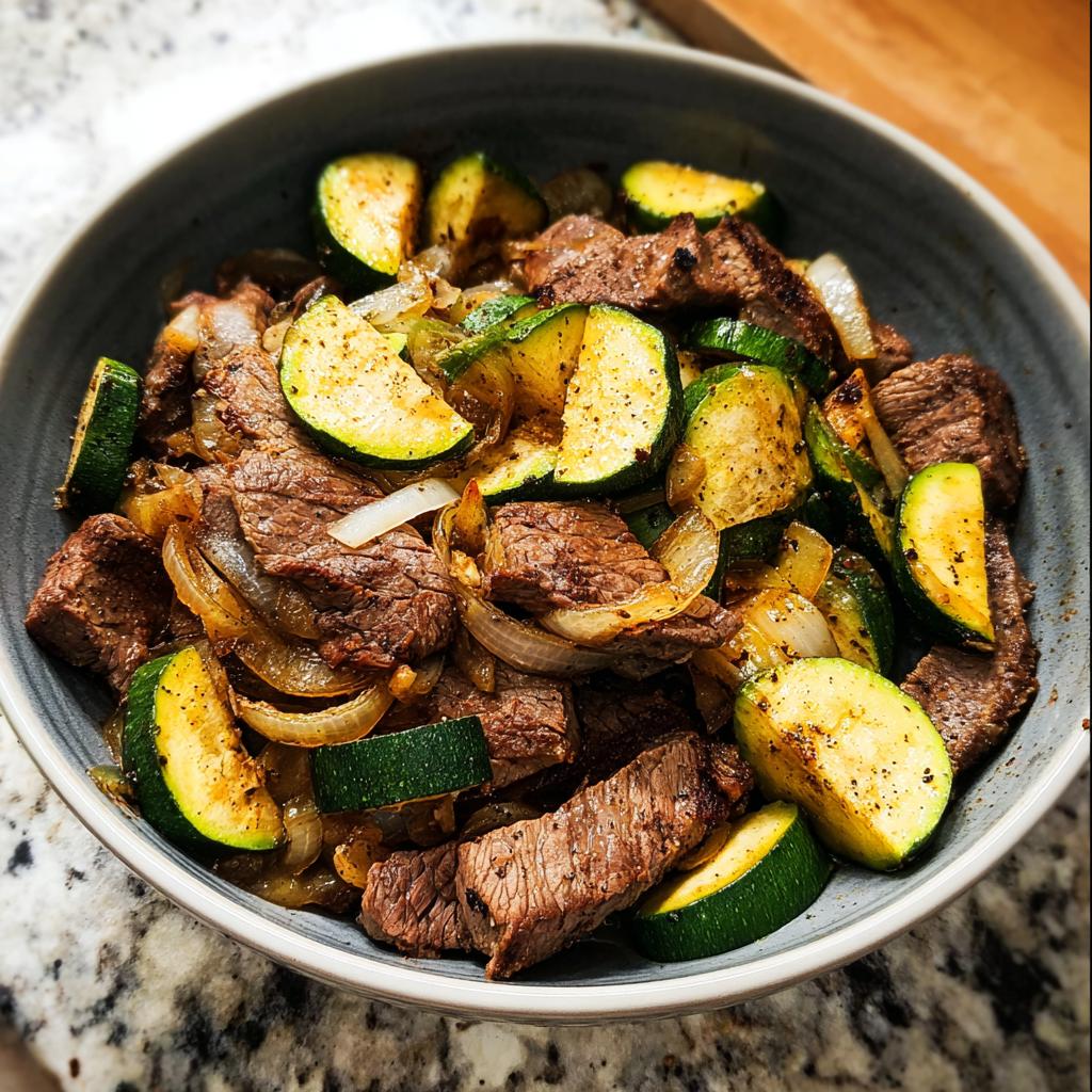 Cozy Grilled Steak Bowl with Zucchini - Tasty