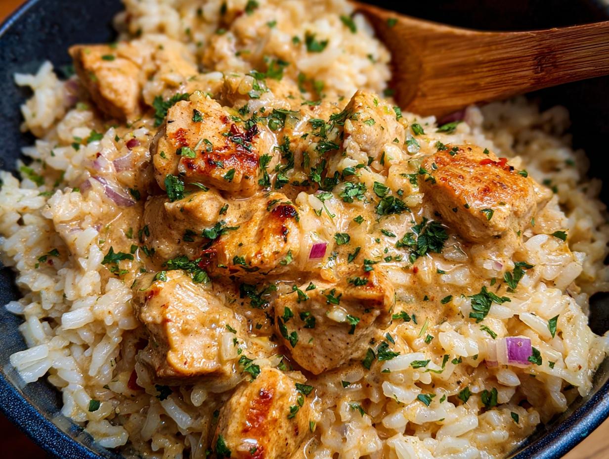 Delicious Creamy Cajun Chicken &amp; Rice Bowls
