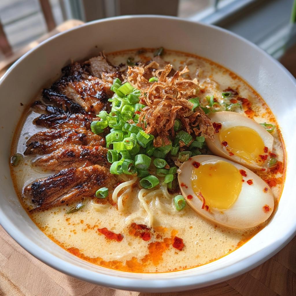 Creamy Garlic Chicken Ramen - Tasty