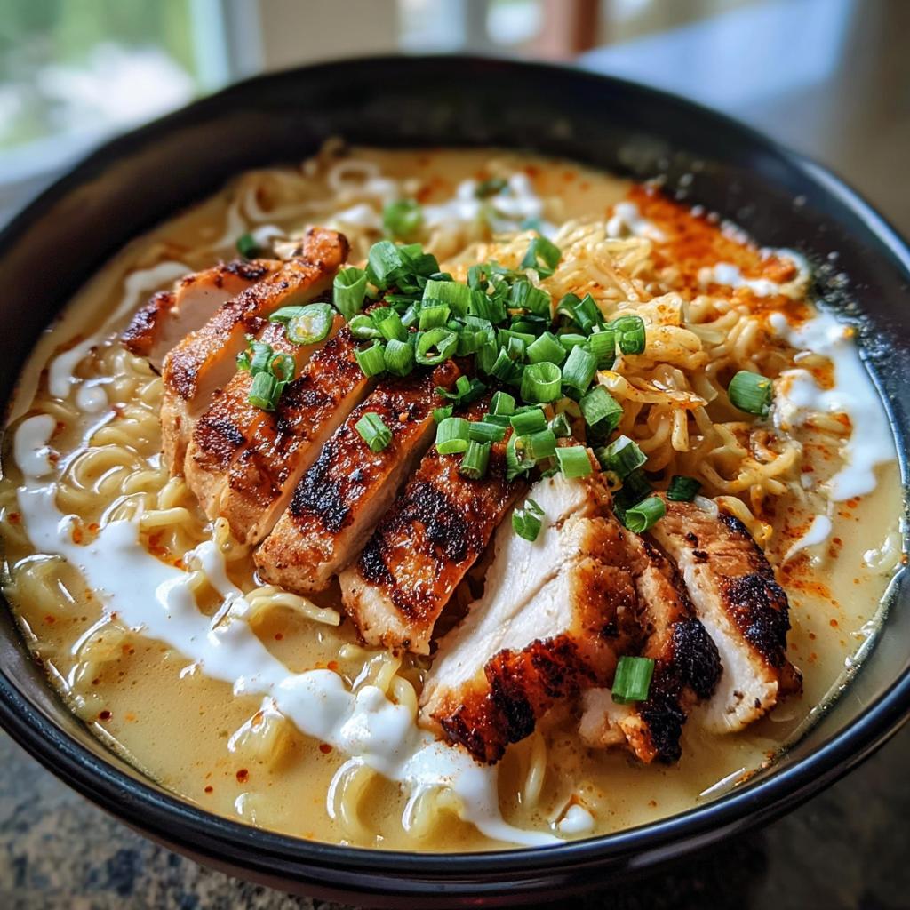 Creamy Garlic Chicken Ramen - Tasty
