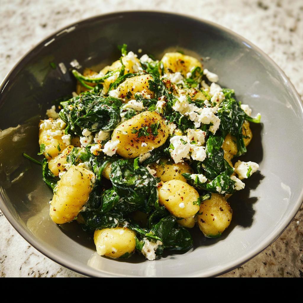 Creamy Gnocchi with Spinach and Feta Recipe - Tasty