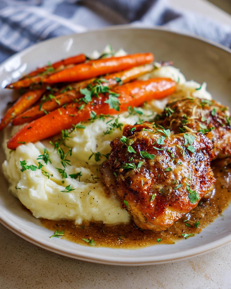 Creamy Herb Chicken with Mashed Potatoes & Glazed Carrots - Other 1