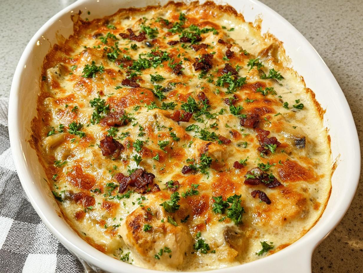 Creamy Low Carb Chicken Casserole - Featured