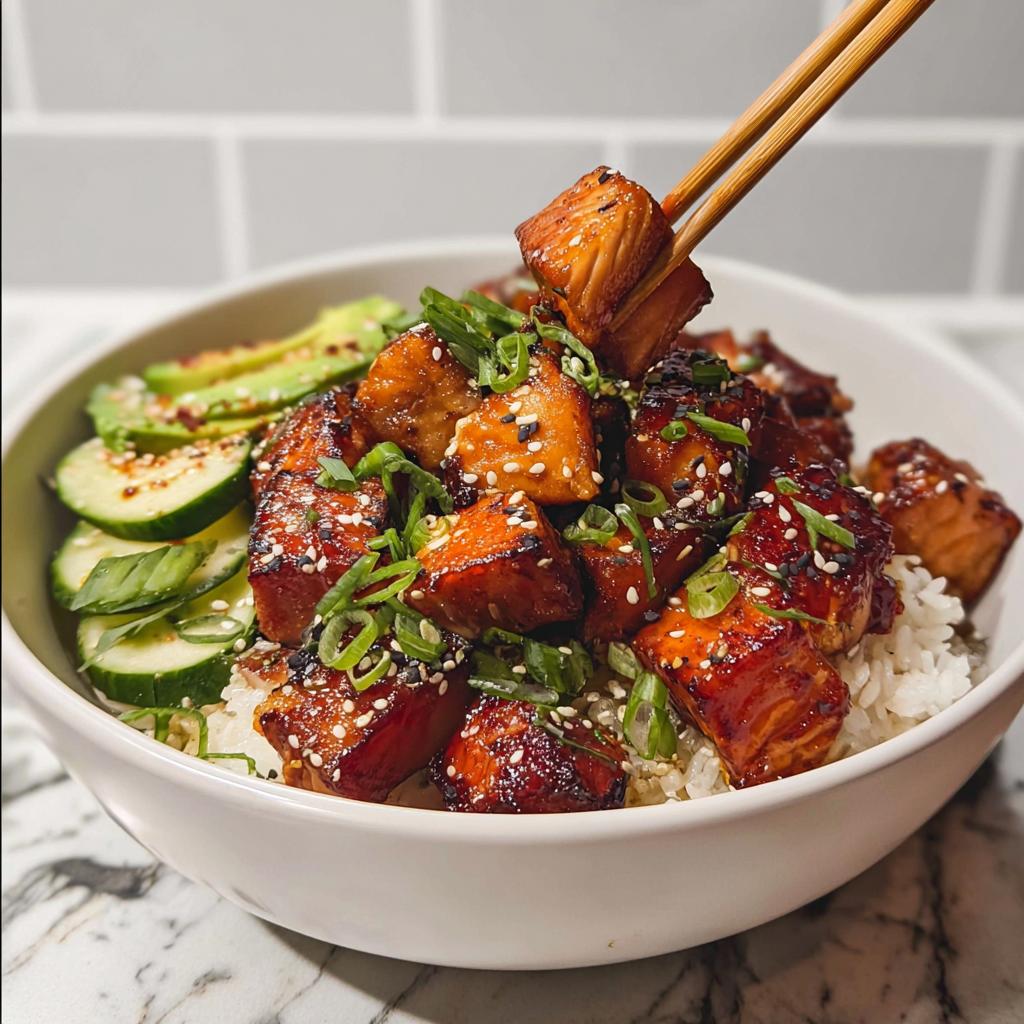 Crispy Salmon and Rice Bowl - Tasty