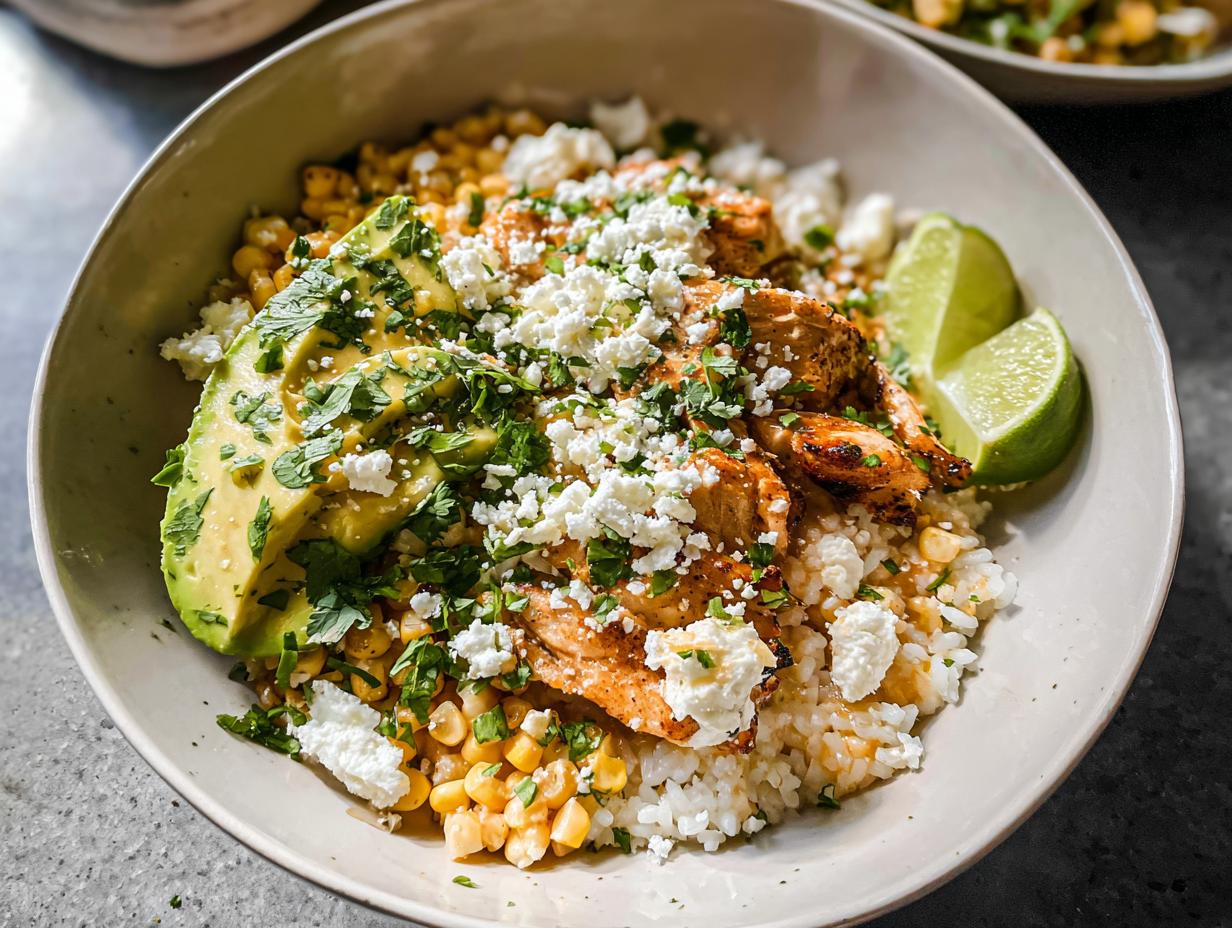 Flavorful Easy Street Corn Chicken Bowl in 25 Mins