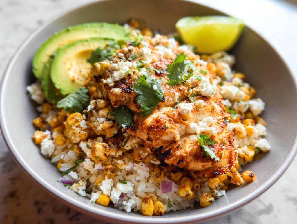 Easy Street Corn Chicken Bowl - Featured