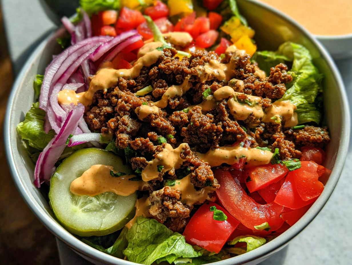 Amazing High-Protein Cheeseburger Bowls Recipe