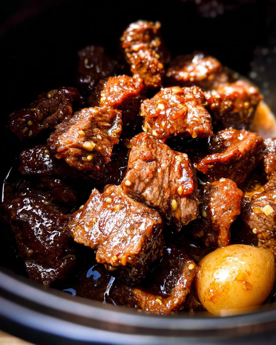 High Protein Slow Cooker Garlic Butter Beef Bites - Other 1