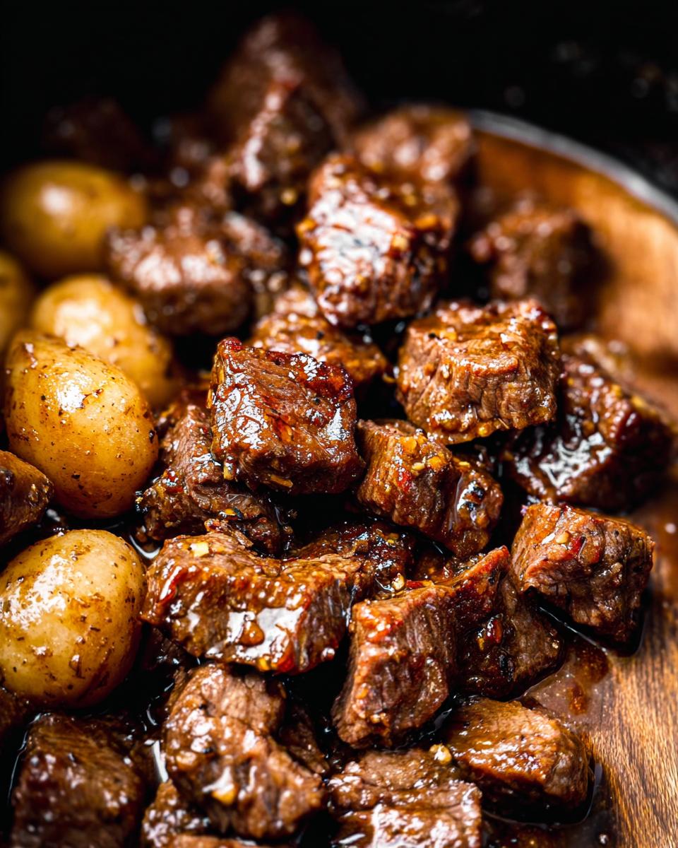 High Protein Slow Cooker Garlic Butter Beef Bites - Other 2