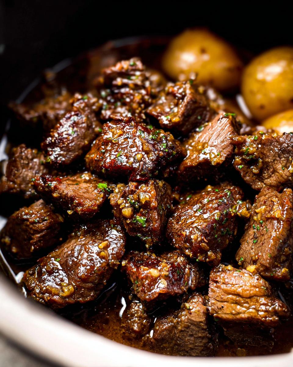 High Protein Slow Cooker Garlic Butter Beef Bites - Other 4