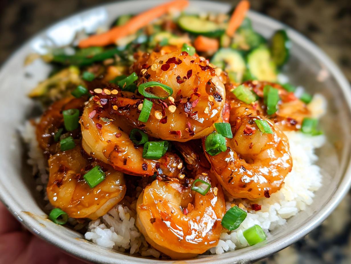 Irresistible Honey Garlic Shrimp Bowls - Featured