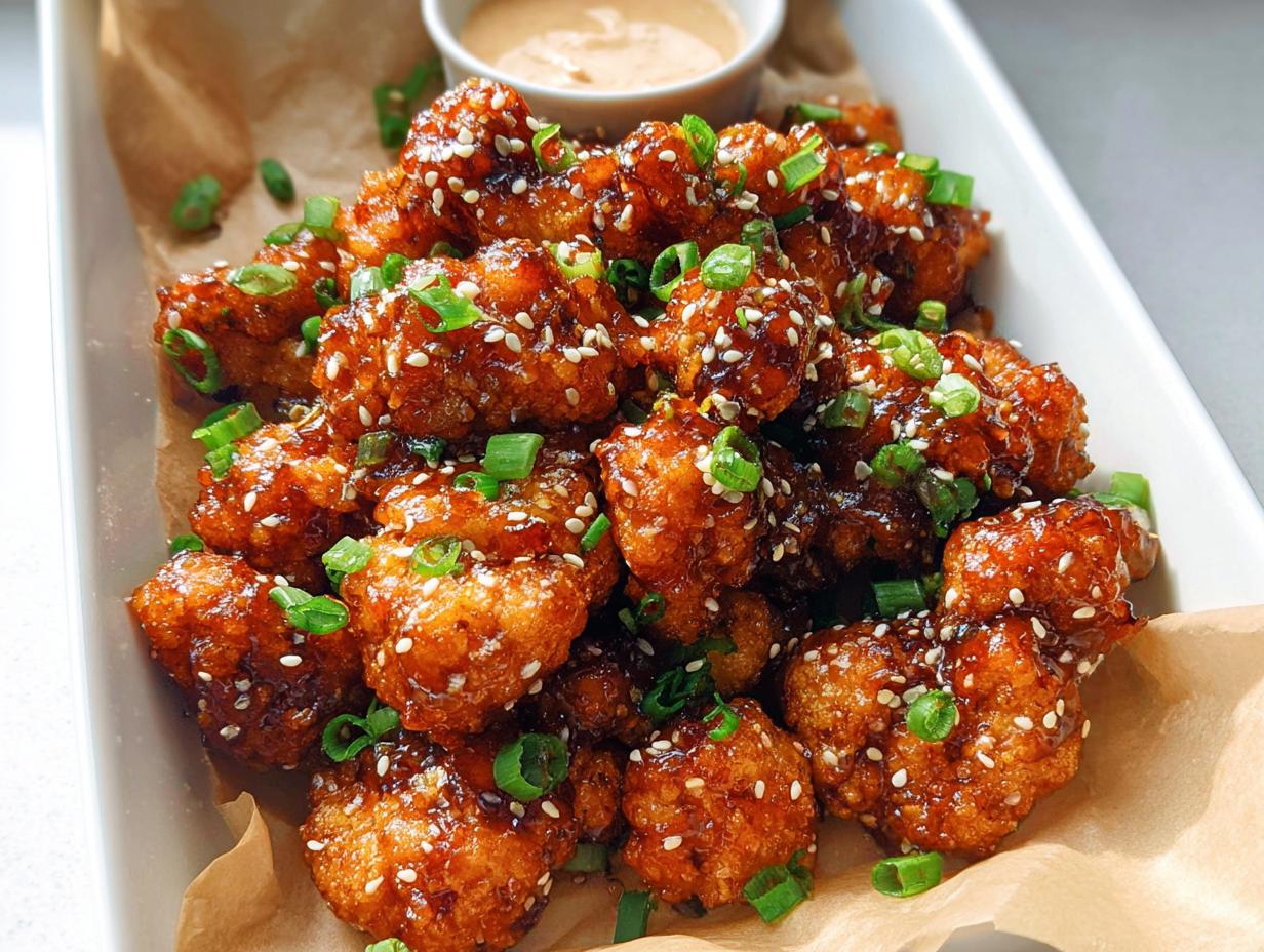 Irresistible Sticky Honey Garlic Cauliflower: 1 Masterpiece