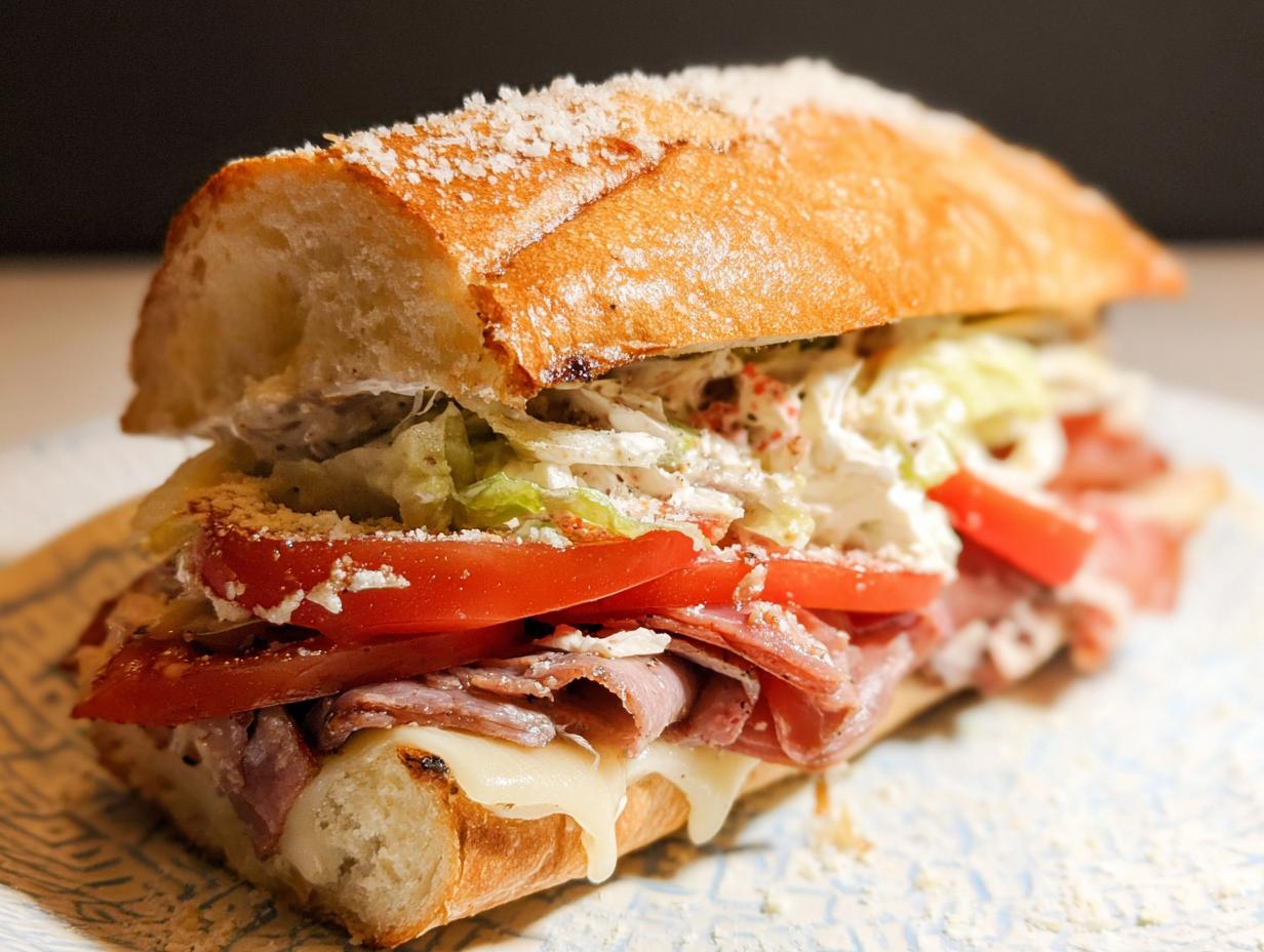 Amazing Italian Grinder Salad Sandwich: 1 Bite!